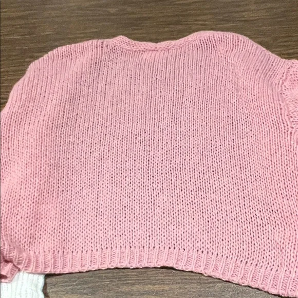 Elan Pink and White Striped Cardigan - Picture 6 of 6